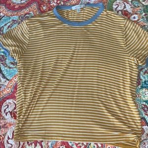 Yellow striped crop top